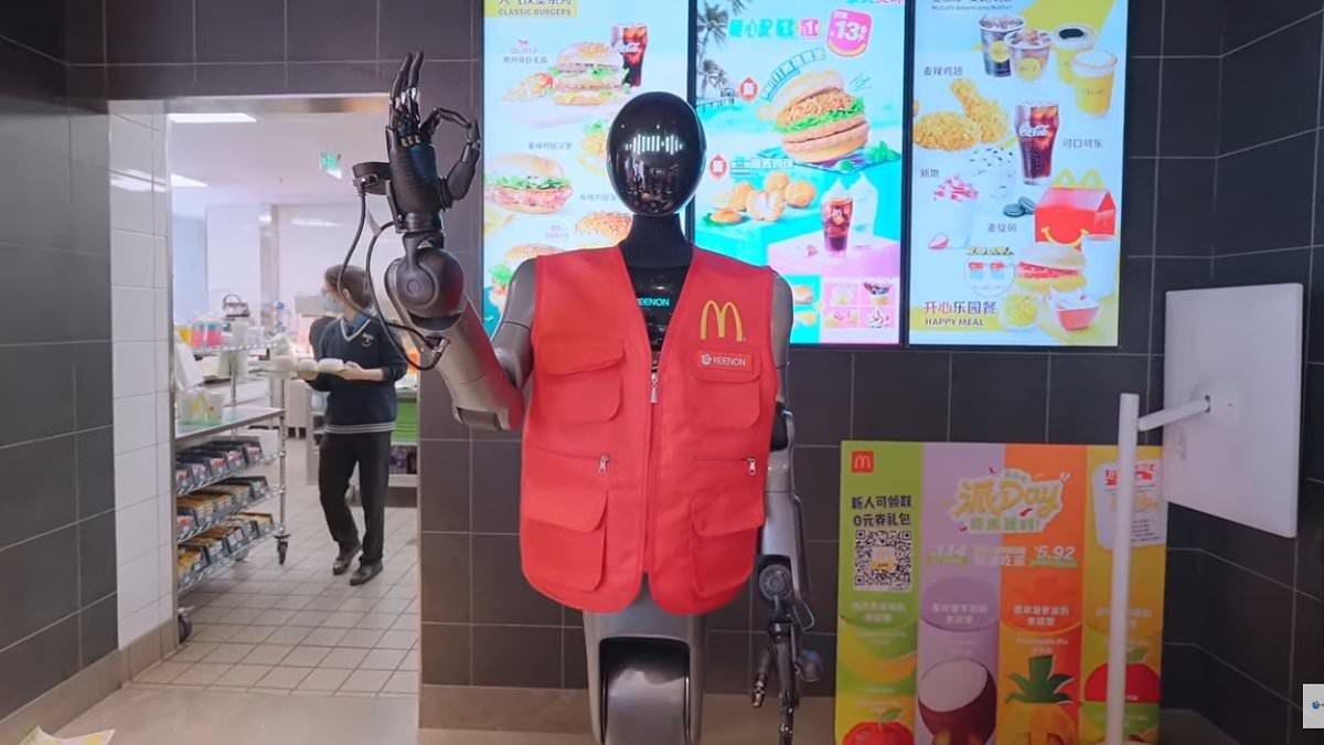 McDonald's is testing humanoid ROBOTS in Shanghai - and they even wear the uniform