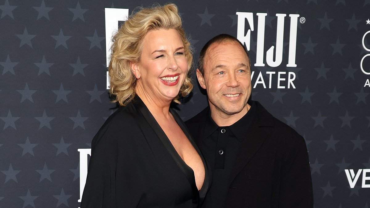 Adolescence star Stephen Graham and his wife Hannah Walters look loved-up at the Critics Choice awards