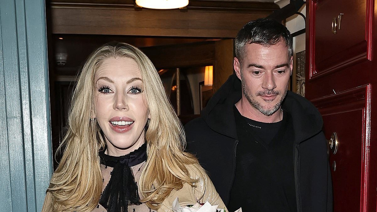 Katherine Ryan, 42, displays the results of her new face lift as she leaves Agent Provocateur bash in racy lingerie with husband Bobby Kootstra