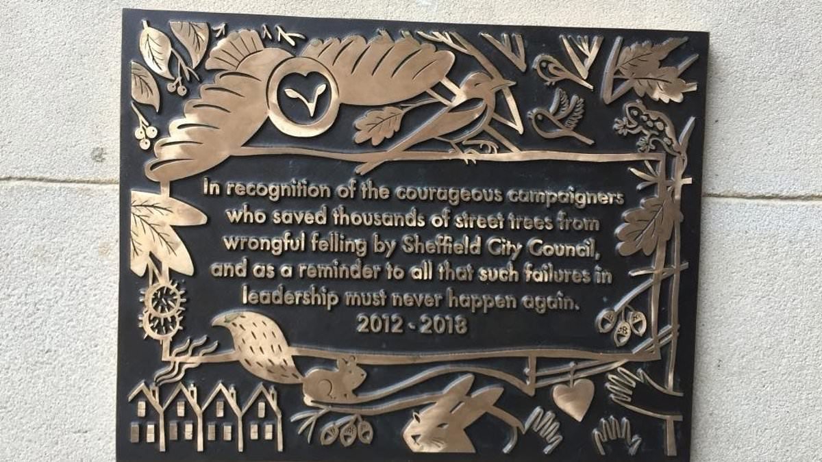Sean Bean accuses council chiefs of hypocrisy after unveiling plaque for 'courageous campaigners' who saved city's trees while planning to build on 800 acres of greenbelt