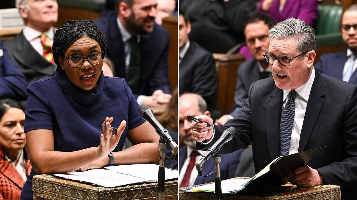 QUENTIN LETTS: Kemi Badenoch pole-vaulted straight into Ukraine, Greenland and Venezuela. Flustered Starmer fluffed his words and boggled at his briefing paper
