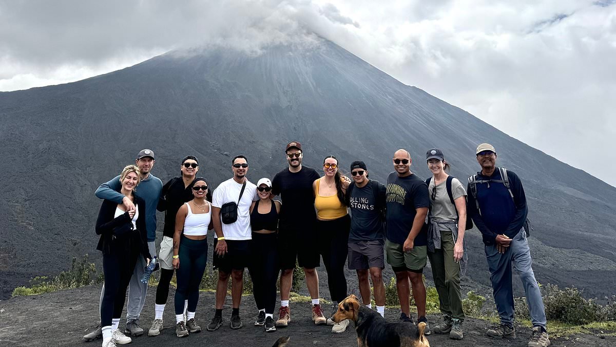 Bride defends controversial decision to take wedding guests on 'dangerous' HIKE up volcano before the ceremony
