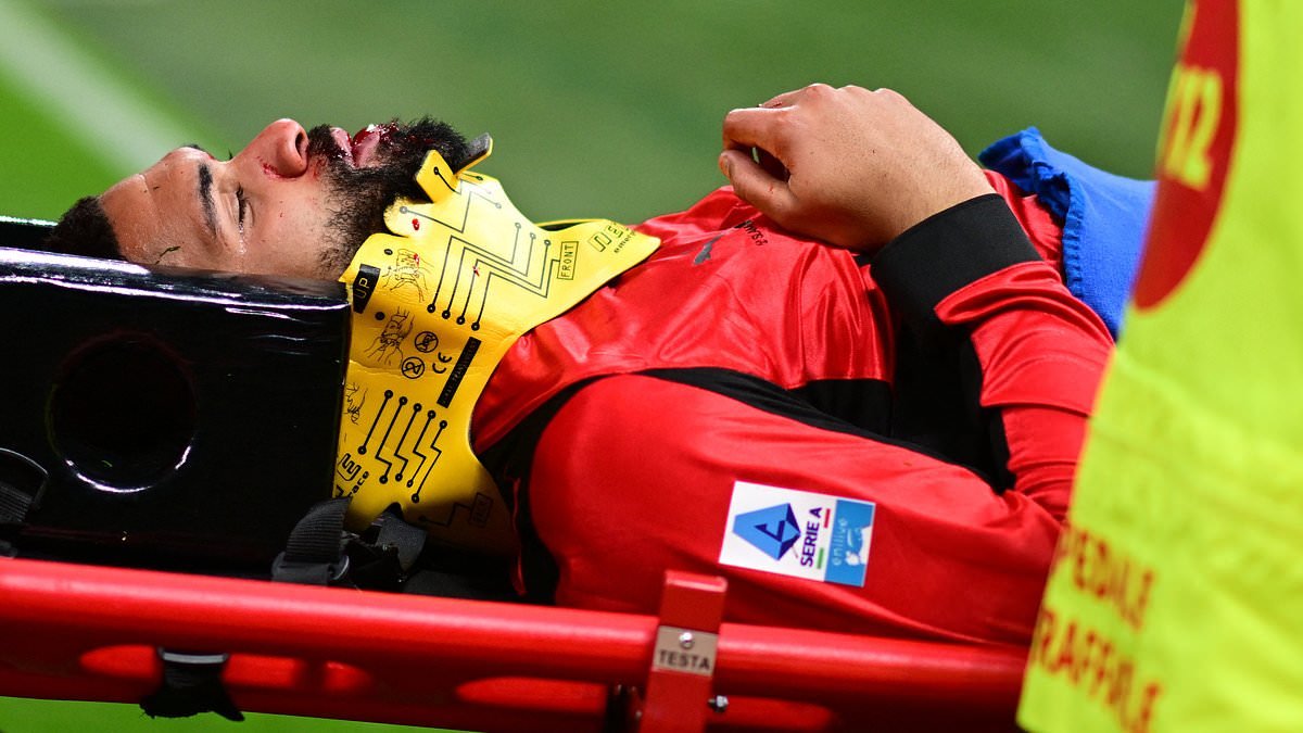 England star, 30, is rushed to hospital with gruesome head injury - and could be out for 'months' after heavy blow