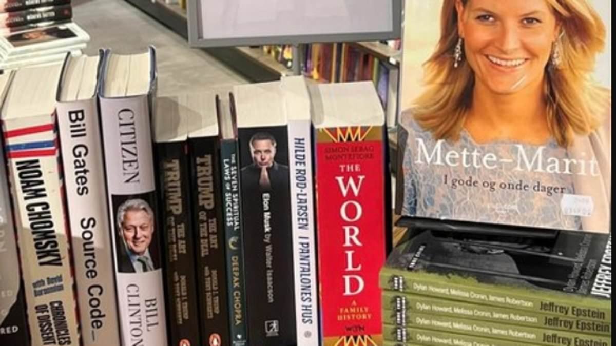 Book store divides opinion with controversial 'Epstein Island guest list' display featuring works by President Donald Trump, Bill Clinton and the Crown Princess of Norway