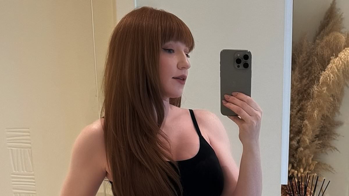Pregnant Nicola Roberts shows off her baby bump in a bralette and celebrates 'feeling more excited by the day' as she counts down to the arrival of her first child