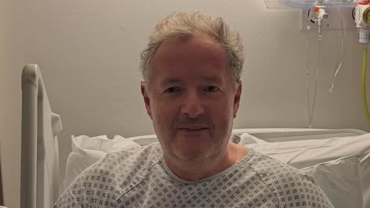 Piers Morgan has food from upmarket Soho pub The Devonshire delivered to his hospital bed after breaking his hip in a painful fall