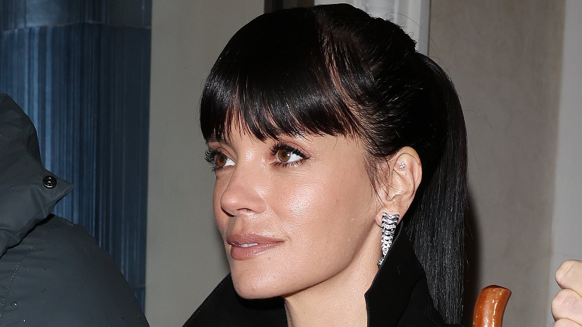 Lily Allen rocks a leather trench and diamonds as she heads to Paris Fashion Week party after her romantic trip with new love interest Jonah Freud