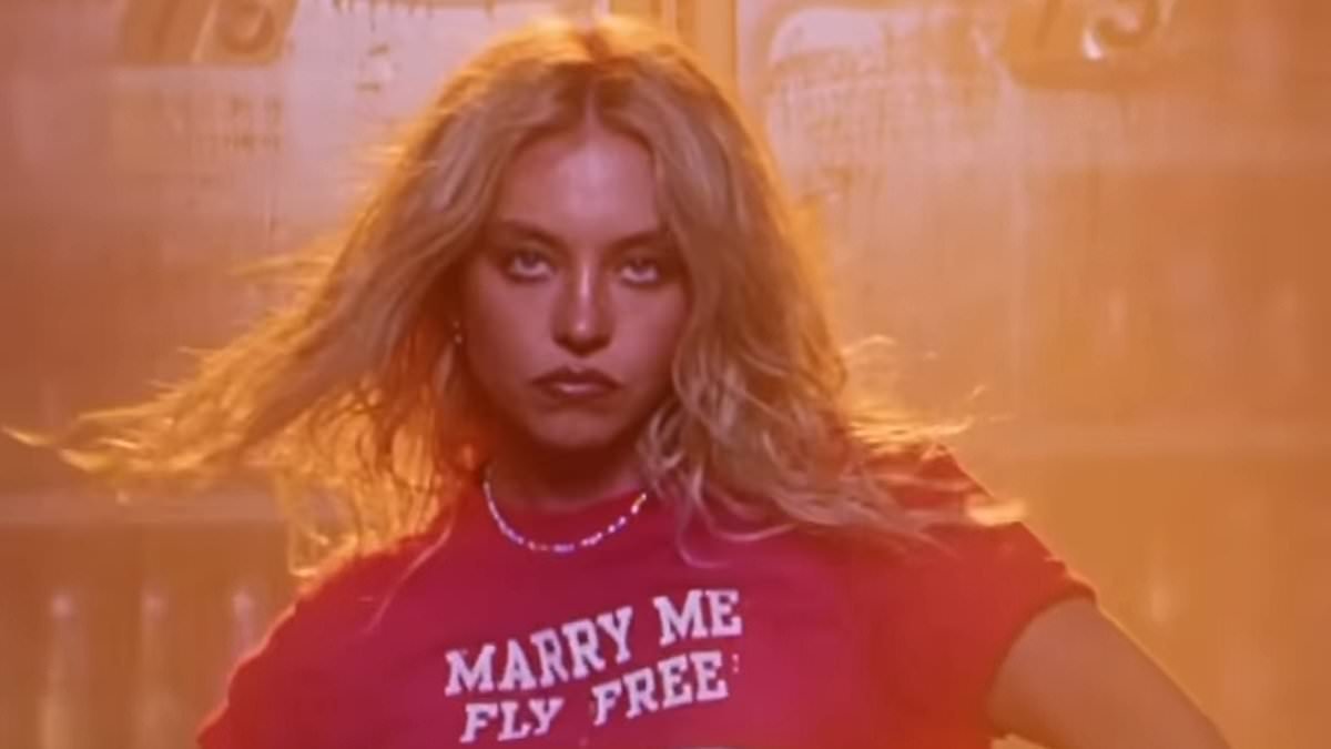 Sydney Sweeney strips off her top to flash a white bra in raciest promotion yet for SYRN lingerie line