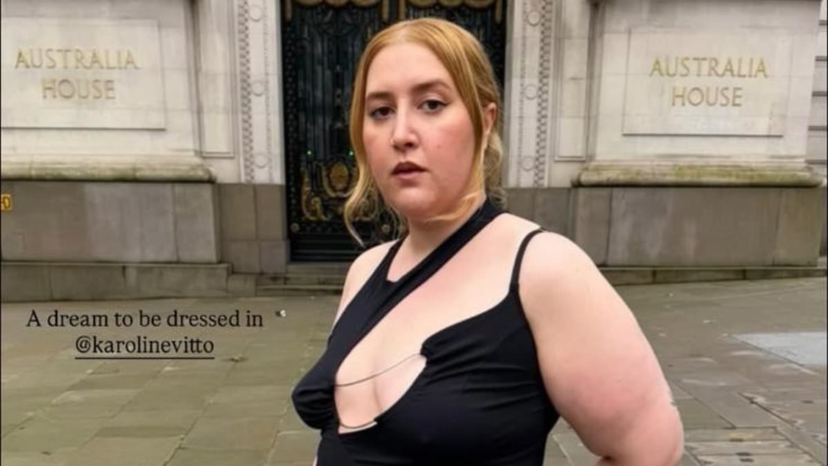 Jonathan Ross' daughter Honey Kinny, 28, leaves little to the imagination in a VERY racy cut-out dress amid LFW - after her new romance with YouTuber, 40, was revealed