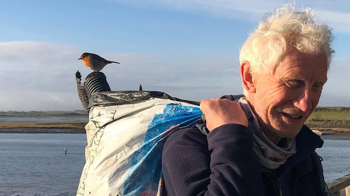 Beach cleaner show mountain of plastic rubbish collected from Britain's sands including 22,250 bottle tops, 4,160 bottles and 3,756 cotton bud stalks