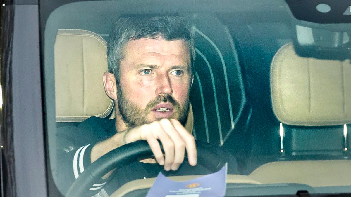 Michael Carrick arrives to start work as Man United interim boss - and brings in Ben White's nemesis Steve Holland and Jonathan Woodgate while re-hiring Jonny Evans - a month after he quit