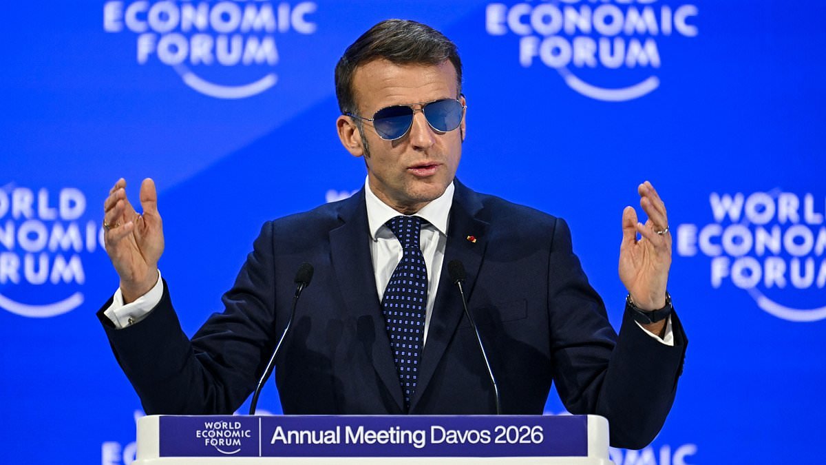 Is there more to Macron's sunglasses than meets the eye? French officials reveal why president has been wearing aviators... as social media runs riot with conspiracy theories