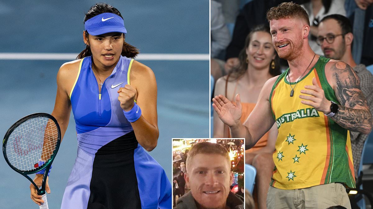 He's been found! Aussie reveals how he became Emma Raducanu's No 1 fan after she issued a public plea for him to contact her