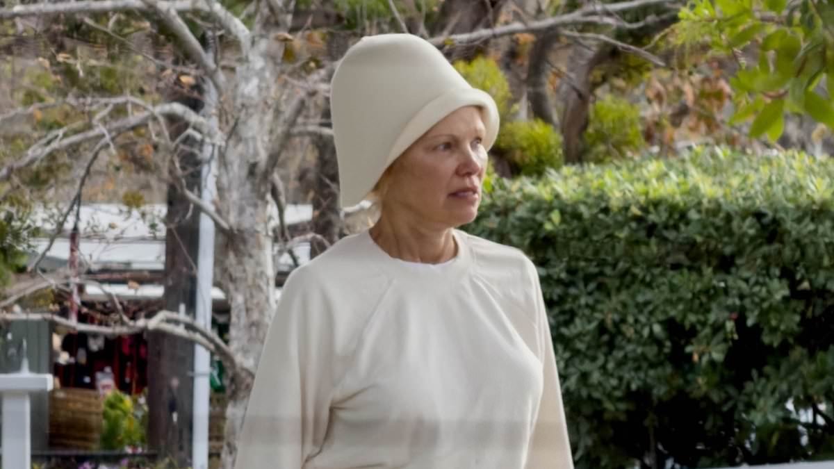 Pamela Anderson, 58, shows off her radiant complexion as she goes makeup-free for a coffee date with friends