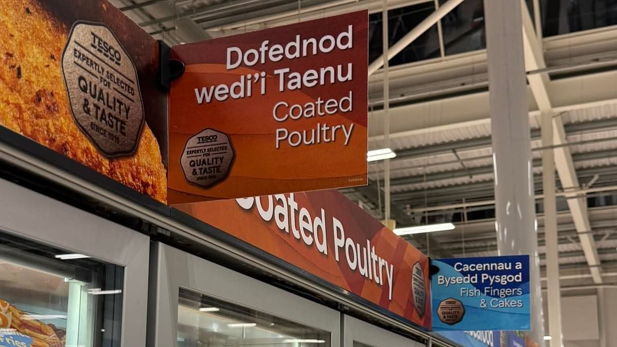 Tesco apologises for putting up bilingual signs in Welsh rather than Cornish in Cornwall store