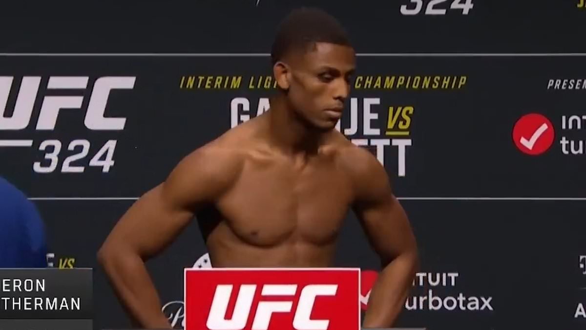 Terrifying moment UFC star collapses on stage during live broadcast... just 24 hours before Las Vegas fight