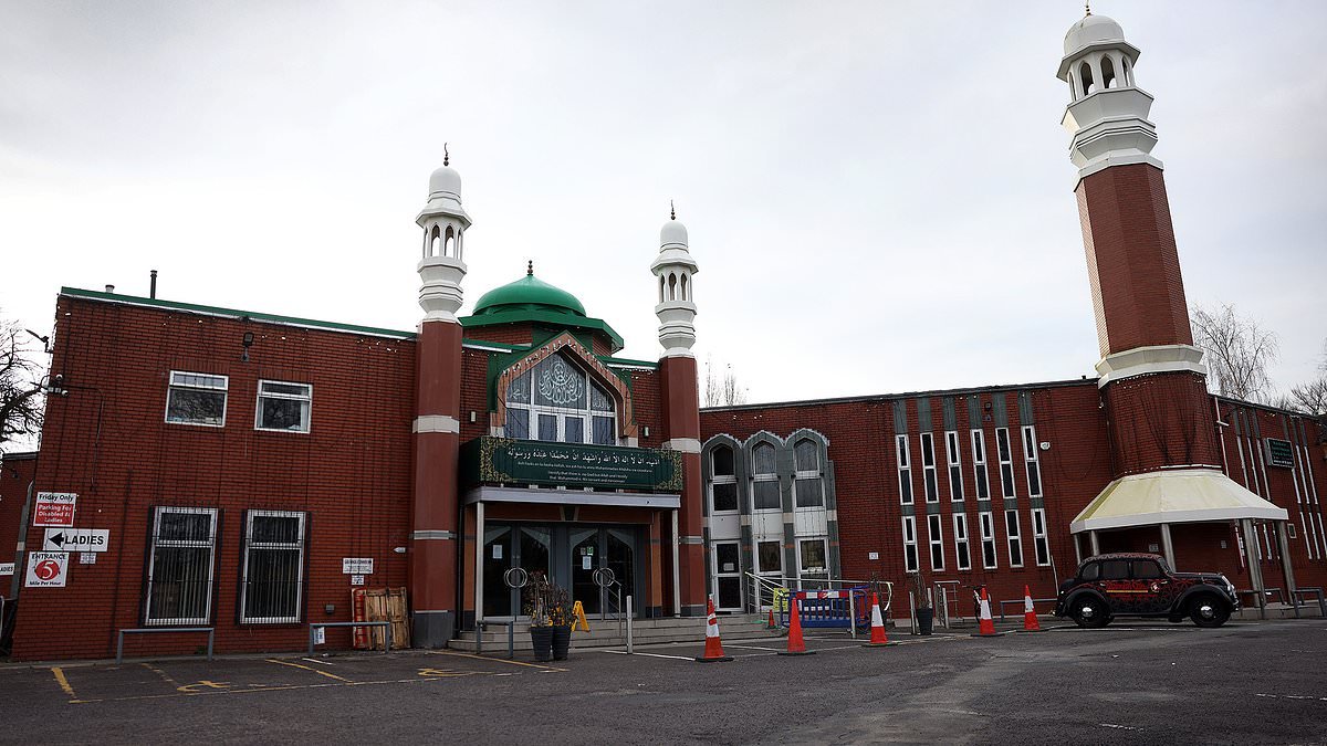 Man, 55, is charged with possession of an offensive weapon after man armed with axe walked into Manchester mosque during Ramadan