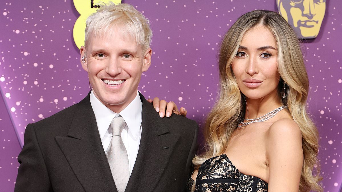 Sophie Habboo stuns in a strapless lace gown alongside dapper husband Jamie Laing at the BAFTAs as couple make their first red carpet appearance  since welcoming baby son Ziggy