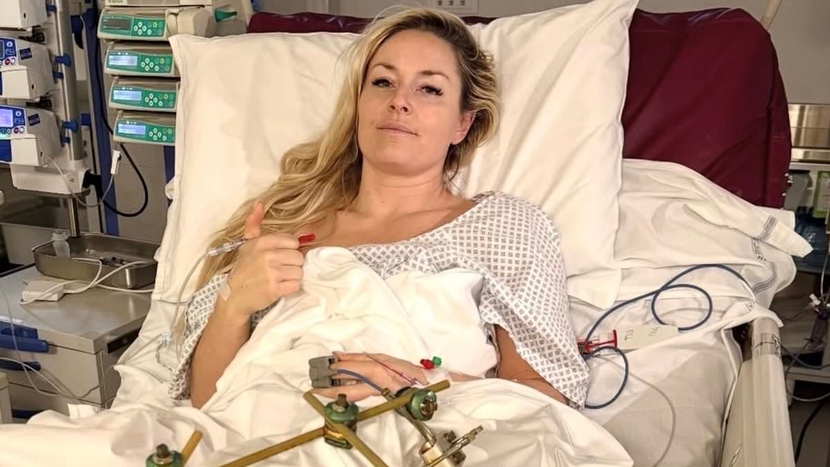 Lindsey Vonn reveals staggering detail of recovery from broken leg as she finally returns home to US after Winter Olympics crash