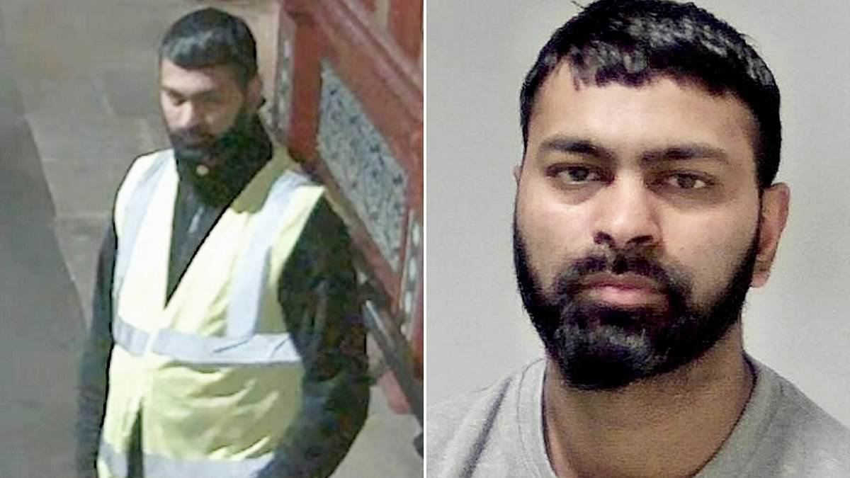 Moment railway station guard coolly gets back to work after carrying out sex attack on 14-year-old girl in office