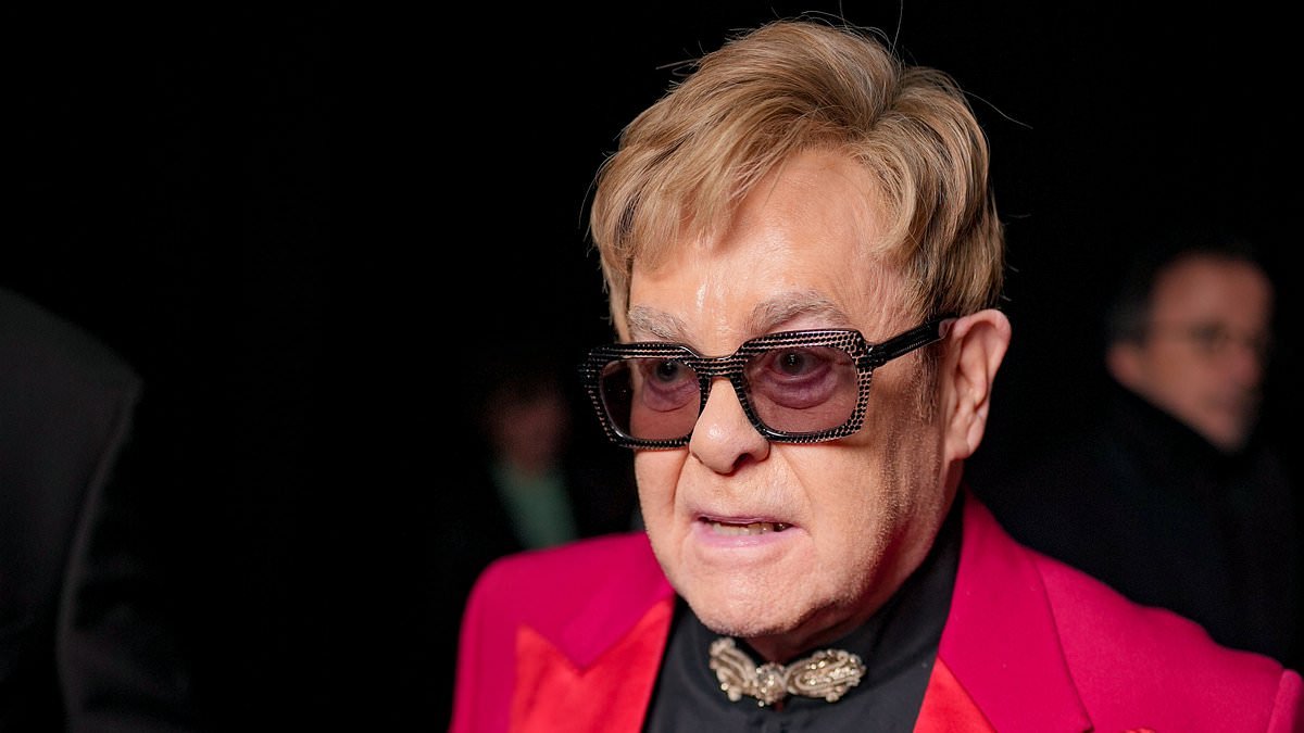 Sir Elton John's private jet has terrifying close call: Pop legend's pilot is forced to make 'unorthodox' manoeuvre when 'huge' bird of prey divebombs as plane hurtles down the runway