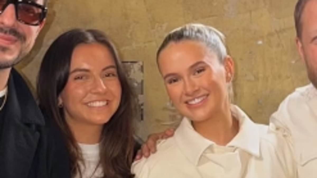 Molly-Mae Hague enjoys her first night out since announcing her second pregnancy as she heads to a Mumford and Sons concert with sister Zoe