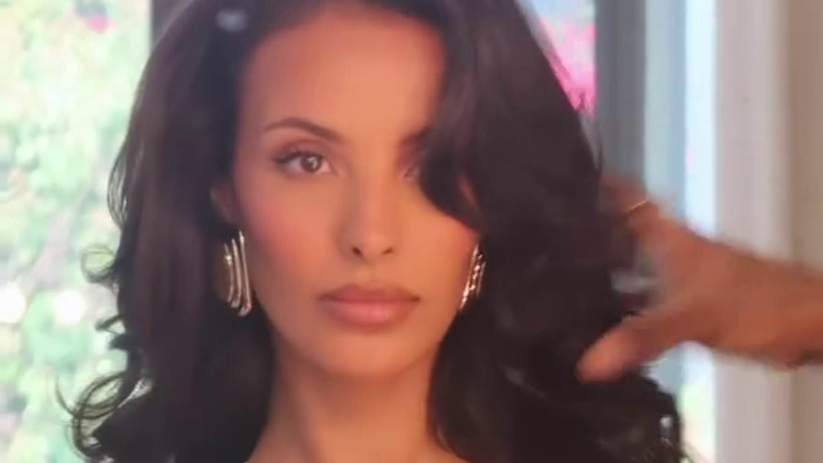 Maya Jama sets pulses racing in a plunging white dress as she makes killer entrance during Love Island All Stars launch