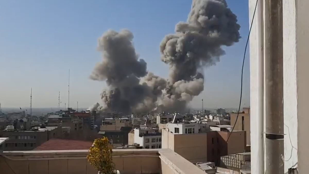 Moment women laugh as they realise Iran Supreme Leader's compound has been hit in Tehran - as Khamenei's fate remains unclear