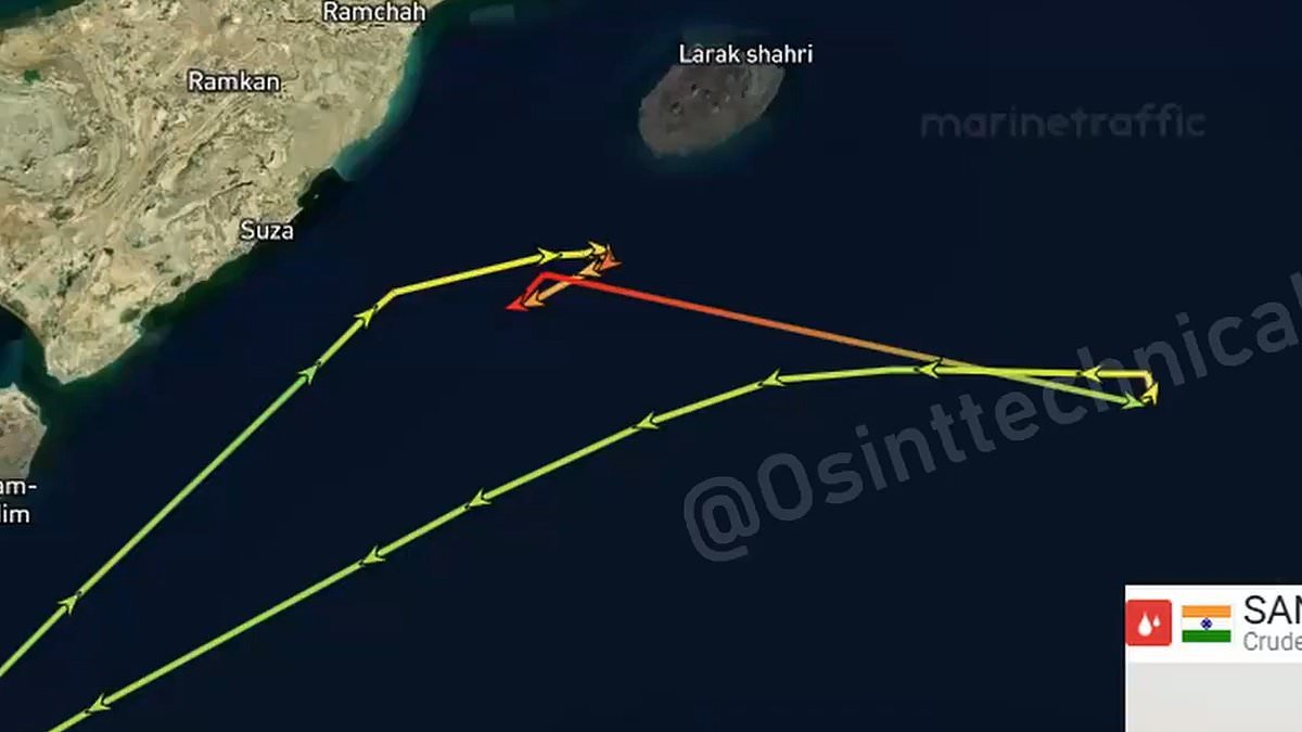 Distressing moment captain pleads with Iranian navy to 'let me turn back' as they attack his ship in the Strait of Hormuz