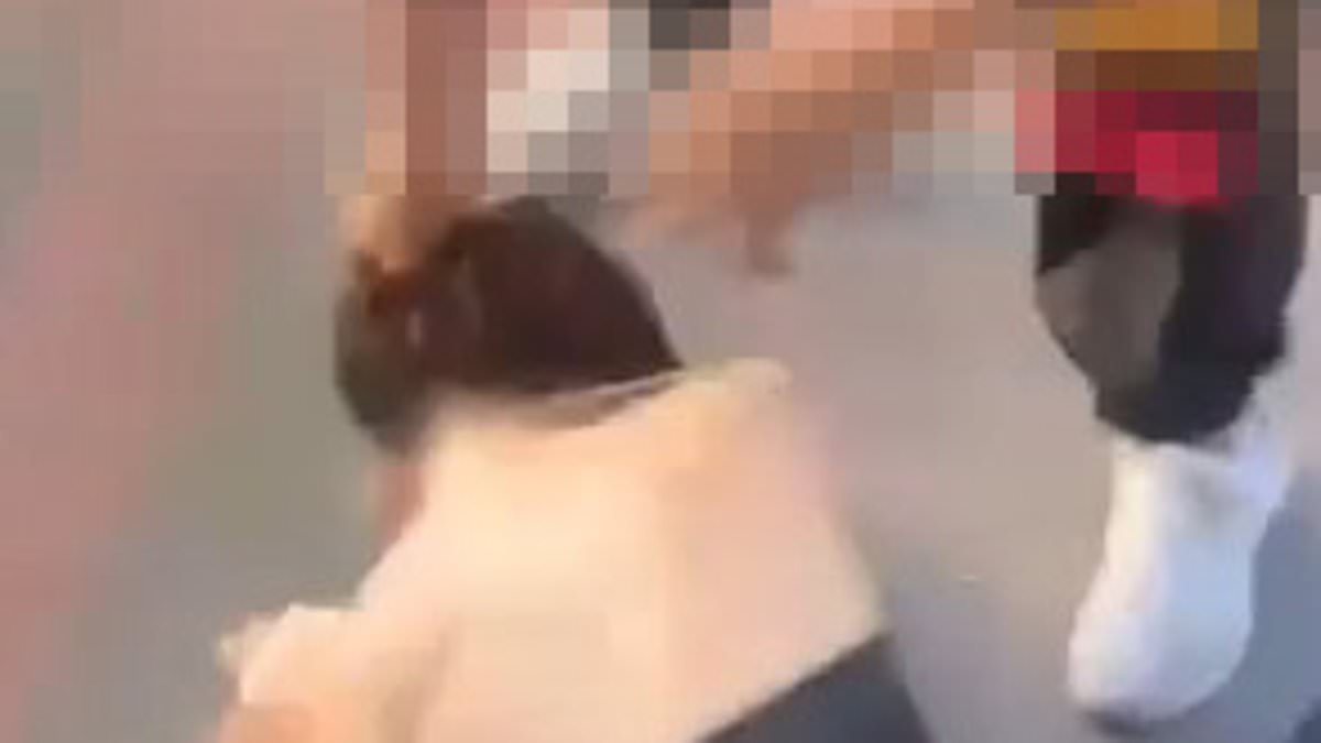 Shocking incident caught on video as a gang of girls bash helpless 12-year-old