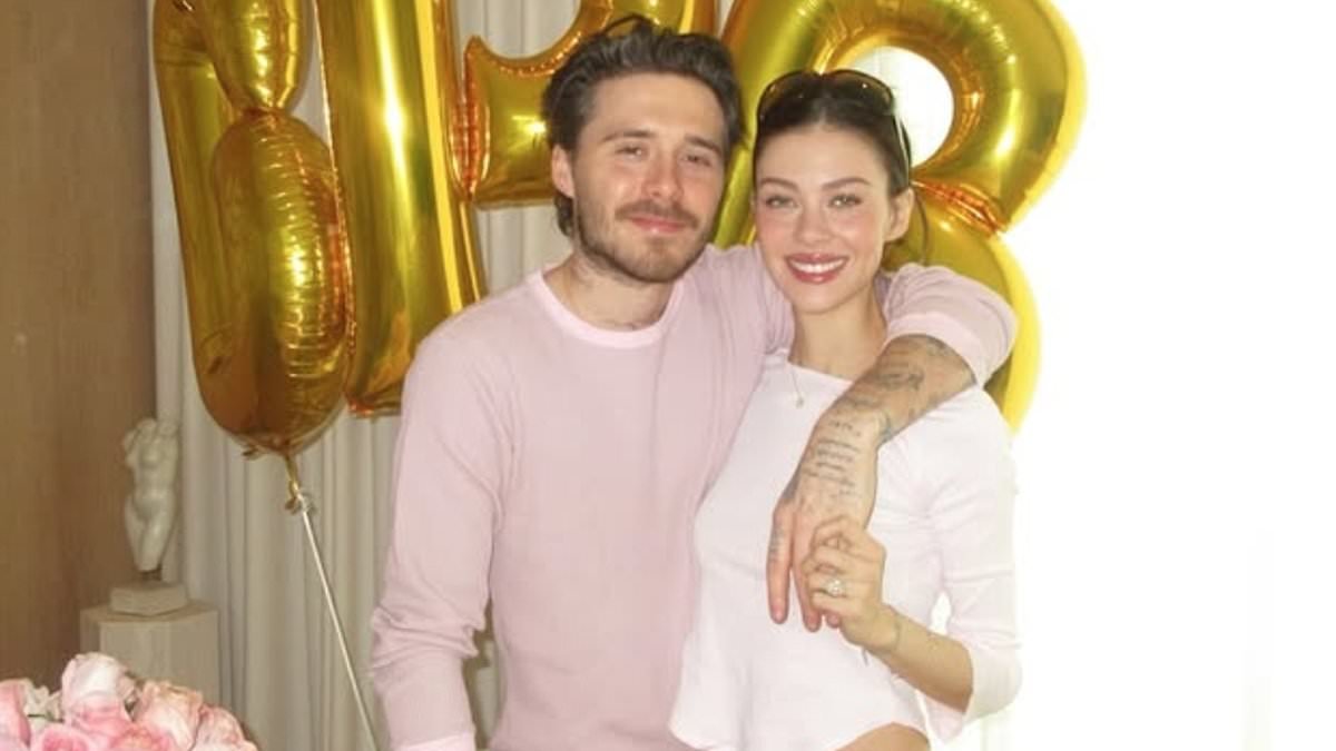 Brooklyn Beckham celebrates his 27th birthday by feasting on cakes with Nicola Peltz as actress pays tribute to her 'special human' - but fails to acknowledge his estranged family's latest olive branch in brutal snub