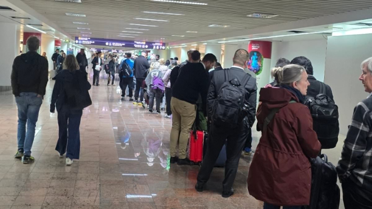 Border chaos hits Europe: Airlines and airports blame each other as new EU travel rules spark massive delays and leave families with young children stranded