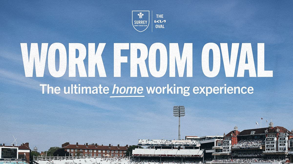 Working From... The Oval! Cricket fans are invited to bring laptops to the terraces and given desk access and super-fast WiFi to dupe their bosses