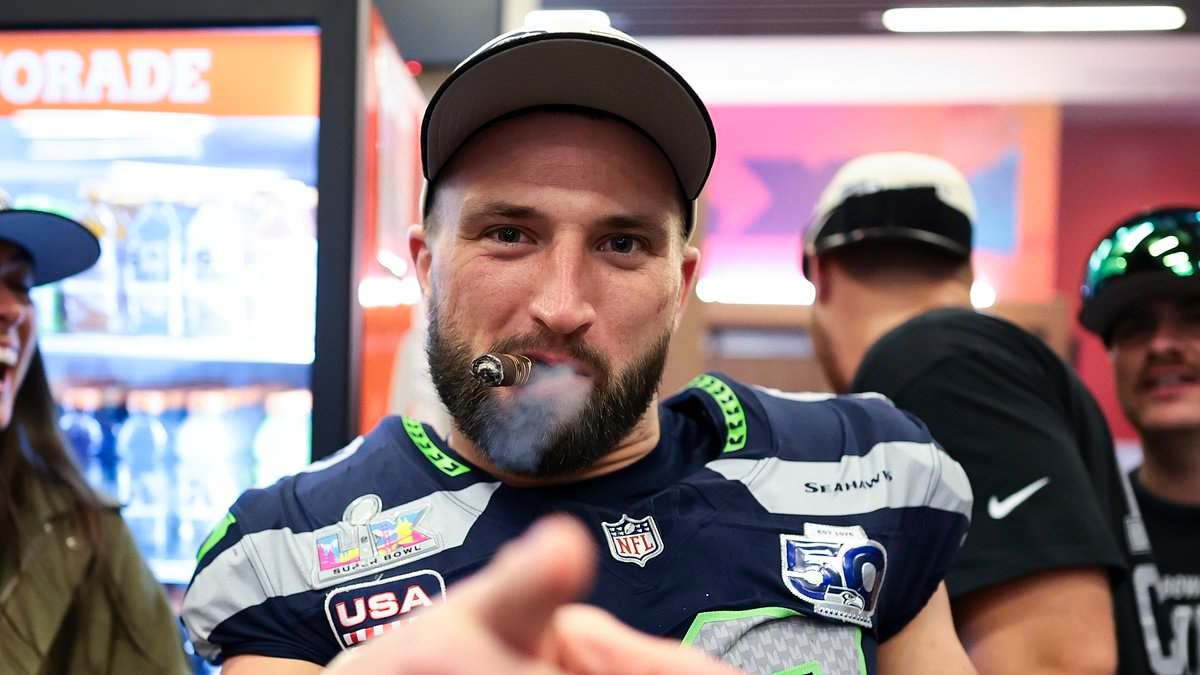 Inside the Seattle Seahawks celebrations: Super Bowl champions smoke cigars and play crazy drinking games after defeating Patriots