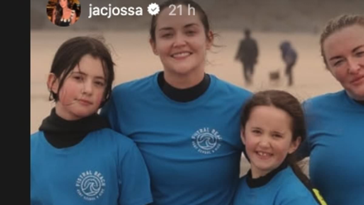 Newly-single Jacqueline Jossa enjoys 'girly trip' to Cornwall with daughters Ella, 11, and Mia, 7, after the truth behind her split from husband Dan Osbourne was revealed