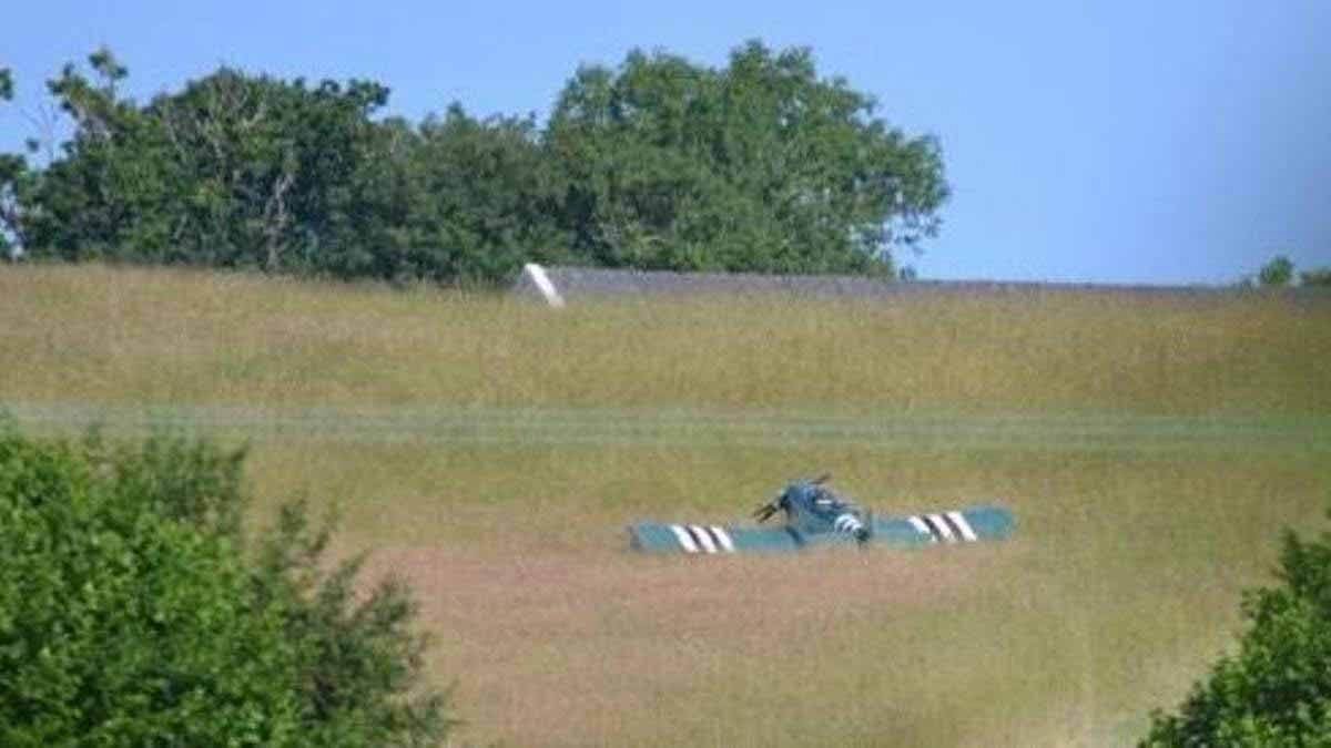 Amateur aviator, 82, died of heart attack in light plane he built himself after 'historic' damage to landing gear caused it to veer off the runway at small airfield