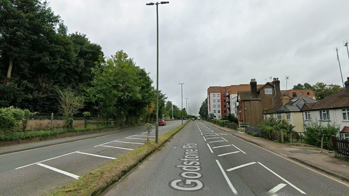 Baby and woman in her 20s are rushed to hospital after hit-and-run crash in Surrey: Police hunting driver