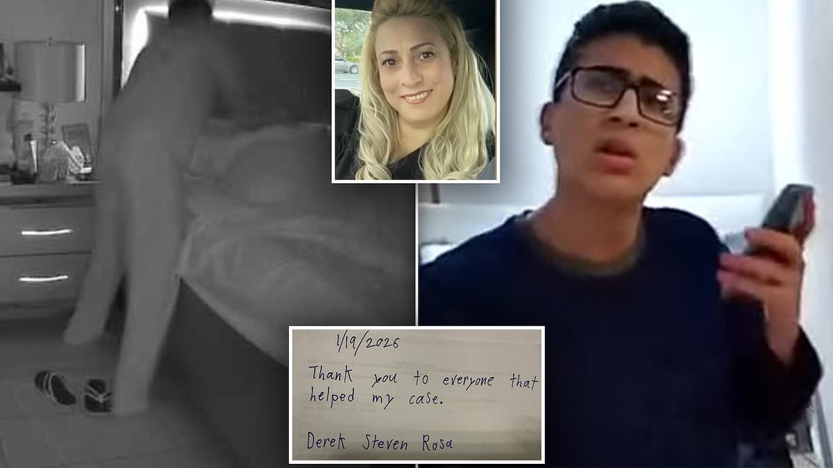 Haunting handwritten note shared by boy who stabbed his mother to death when he was 13 as he finds out how long he'll spend behind bars