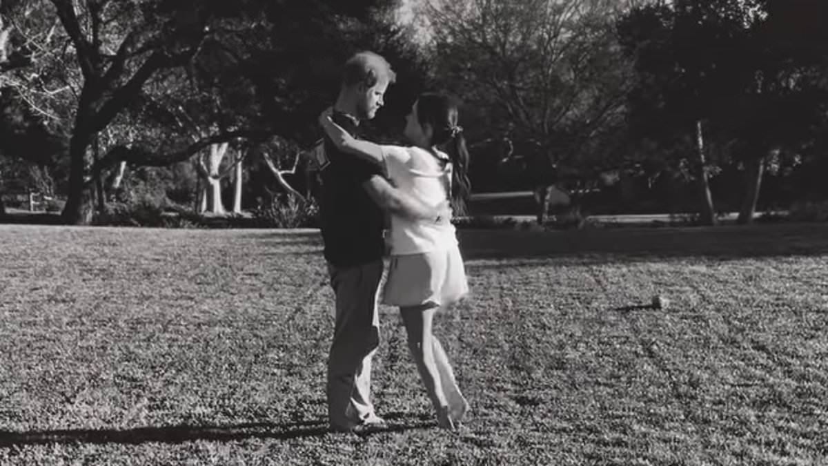 Meghan shares intimate footage of her and Harry dancing in video filmed by Princess Lilibet - as Duchess hops on viral 2016 throwback trend with photo from couple's early dates