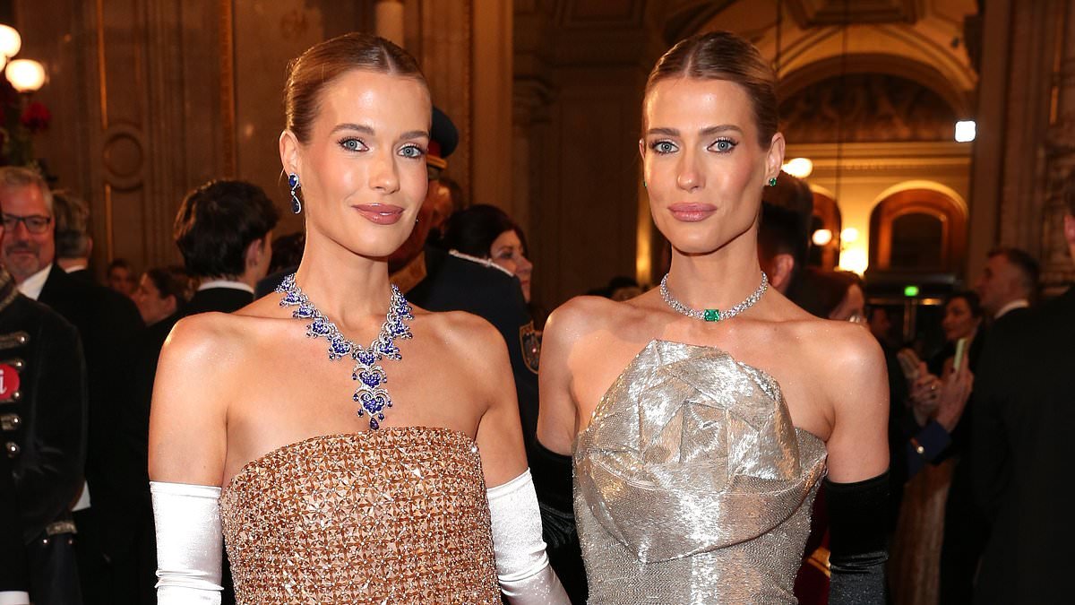 A royal night out! Princess Diana's twin nieces Lady Eliza and Lady Amelia Spencer dazzle at the 68th Vienna Opera Ball