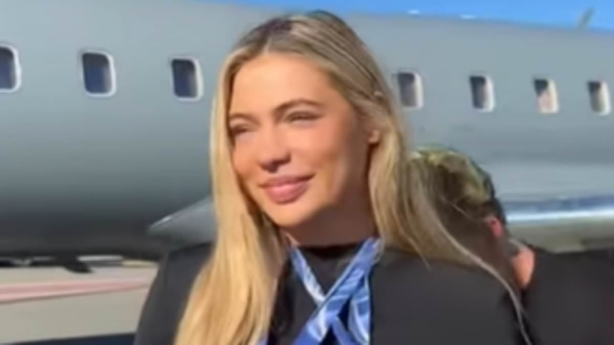 Jutta Leerdam is carried onto private jet by doting fiance Jake Paul... after it emerged she'll earn $13MILLION a year from Olympics speed skating gold