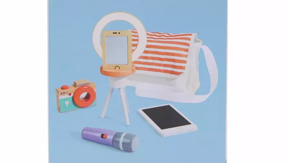 Argos is blasted over its £15 influencer kit - for toddlers: Toy camera, phone and ring light set are labelled as 'completely irresponsible'
