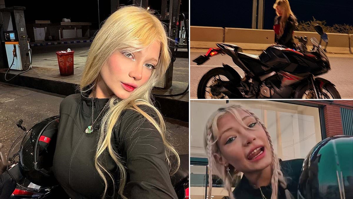 Iran's 'Baby Rider' influencer dies - sparking claims she was murdered by regime during protests: Rights group says motorcyclist who filmed herself performing tricks without a headscarf was shot
