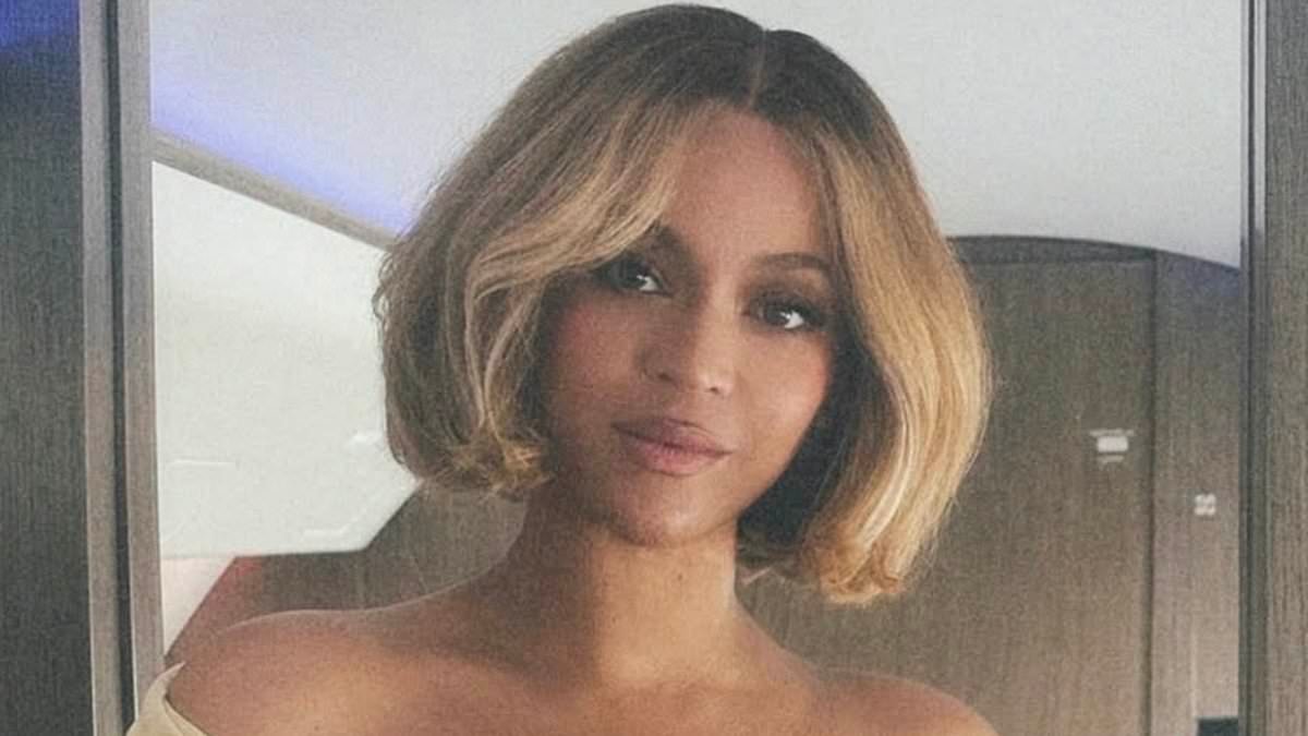 Beyonce debuts bold new hairdo as she flounces around private jet after Super Bowl fiasco with Rumi
