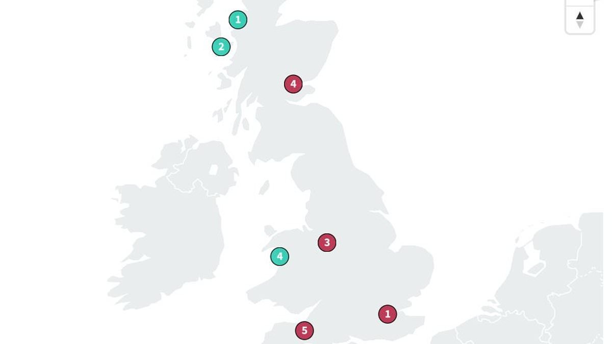 Revealed: The LEAST scenic places in the UK, according to science - including a spot in the usually picturesque Cornwall