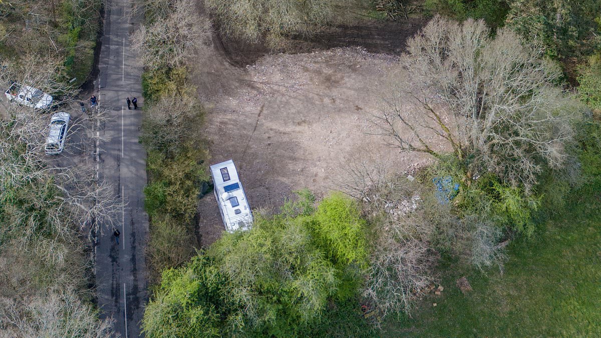 Villagers' fury over travellers' late night 'land grab': Residents accuse group who paved over field of 'riding roughshod' over planning laws and warn police 'this could get ugly'