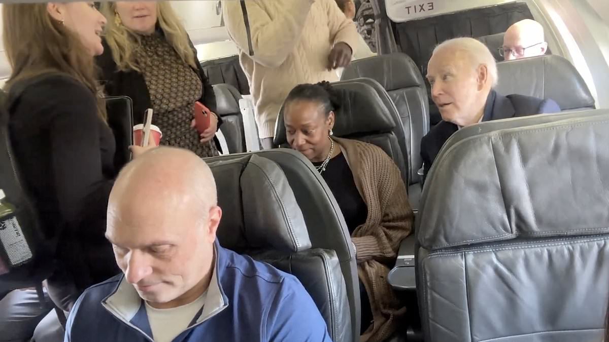 Stunned Joe Biden's three-word response as woman confronts him on plane over Gaza deaths