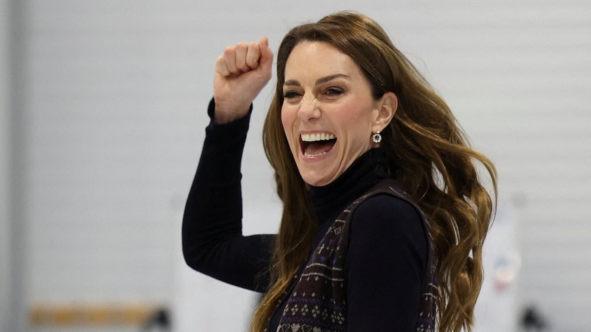 Kate, queen of curling! Royal fans in awe as Princess performs like a pro on the ice - while still looking elegant