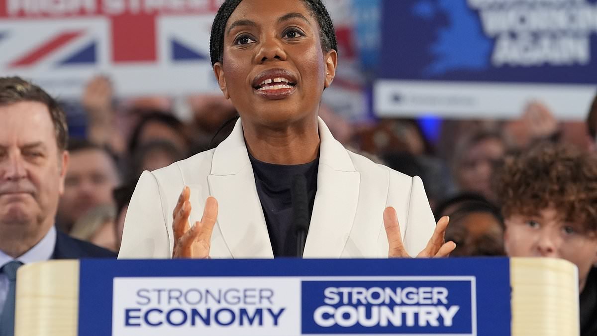 Kemi Badenoch says the Tories 'are coming back' as she launches party's local elections campaign with swipe at Nigel Farage and 'boob hypnotist' Zack Polanski