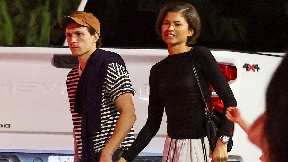 Zendaya wears gold ring as she and Tom Holland look loved up on first sighting together since wedding rumors